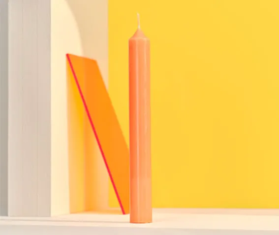 Свеча Столовая “DROI ORANGE” d 22- h 200