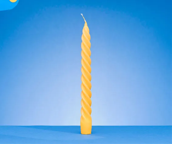 Набор столовых свечей “TWIST  JAUNE” 6шт.